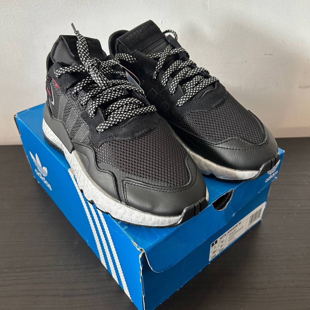 Adidas Women’s Nite Jogger Black and White Sneakers
